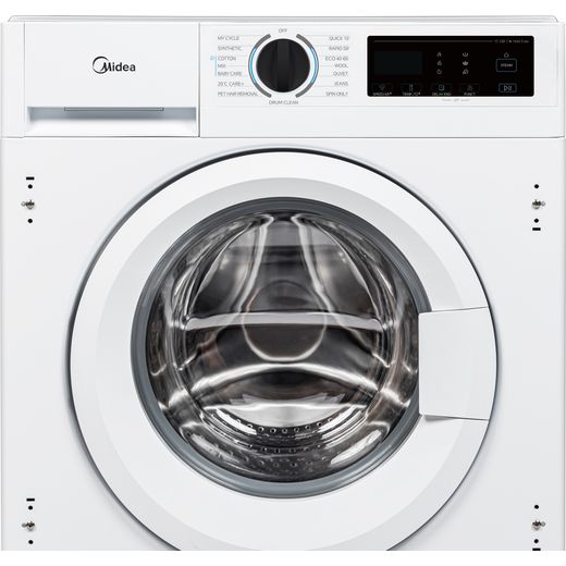 Midea MFA06W80BA10/W-UK 8kg Washing Machine with 1400 rpm - White - close up shot
